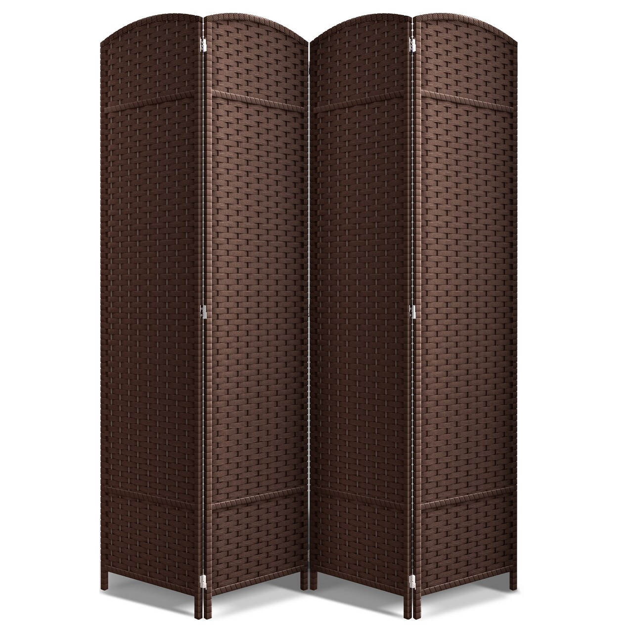Sorbus 4 Panel Room Divider Panel, 6 ft. Tall Extra Wide Double Hinged Panels - Folding Privacy Screens